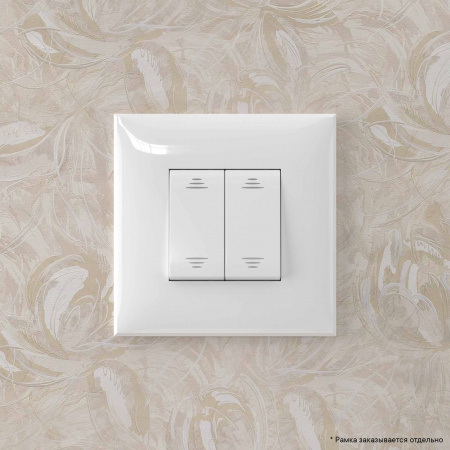 DKC Avanti Белое облако Переключатель двухклавишный