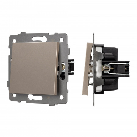 Arlight Механизм выключателя одноклавишный самовозвратный SWT-MKR1-PL-GD-V (250V, 10A) (-)