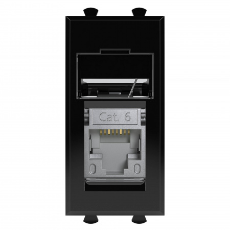 DKC Avanti Черный квадрат Компьютерная розетка RJ-45  категория 6