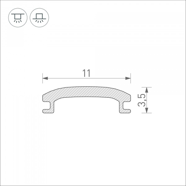 Arlight Экран STRETCH-SHADOW-10m OPAL-PVC (A2-CONTOUR-PRO) (-)