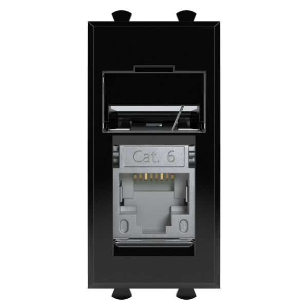 DKC Avanti Черный квадрат Компьютерная розетка RJ-45  категория 6
