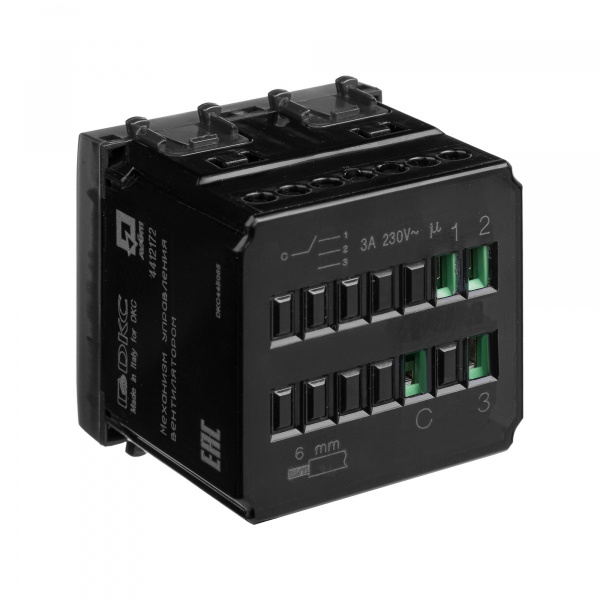 DKC Avanti Черный матовый Механизм управления вентиляторами 2 модуля