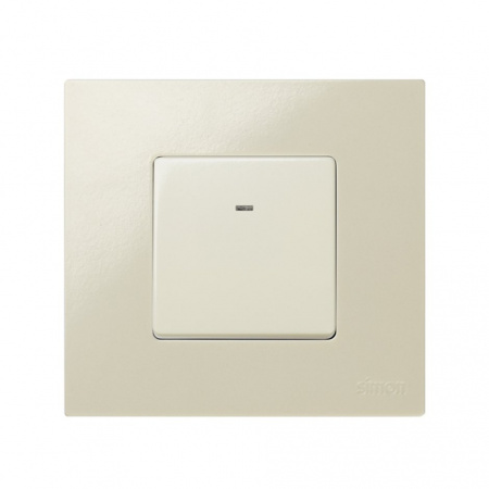 Simon 27  Слоновая костьПереключатель (проходной) с индикатором 10AX 250В~