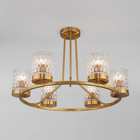 Потолочная люстра со стеклянными плафонами 60127/6 латунь Eurosvet Calle