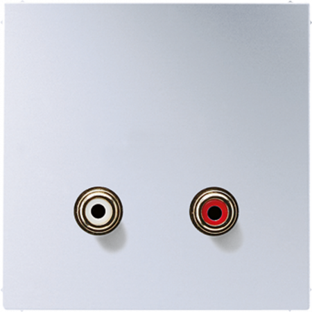 JUNG 2x Cinch Audio (RCA),  алюминий