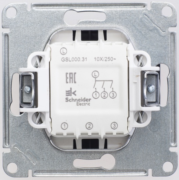 SE Glossa Шоколад Выключатель 3-клавишный сх.3, 10AX