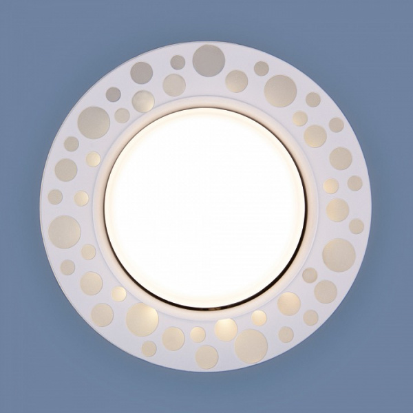 Встраиваемый точечный светильник с LED подсветкой 3032 GX53 WH белый Elektrostandard 3032 a045486