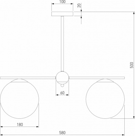 Потолочный светильник со стеклянными плафонами 60147/3 черный Eurosvet Marbella