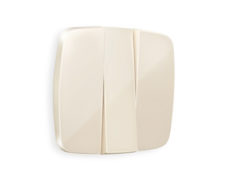 Лицевая панель OMEGA (Бежевый глянец) для 3-клавишных выключателей QUANT OP3050