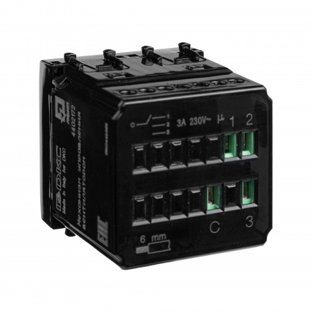 DKC Avanti Черный квадрат Механизм управления вентиляторами 2 модуля