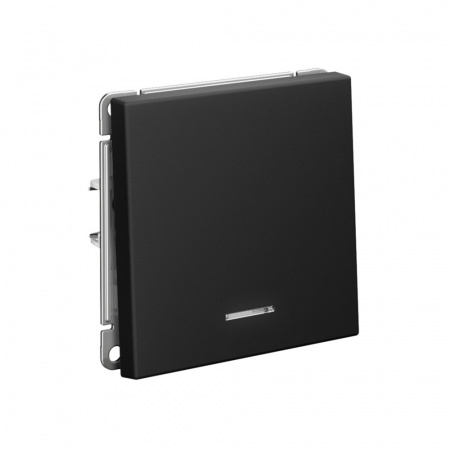 Systeme Electric ArtGallery Карбон Выключатель 1-клавишный с подсветкой, сх.1а, 10АХ, механизм