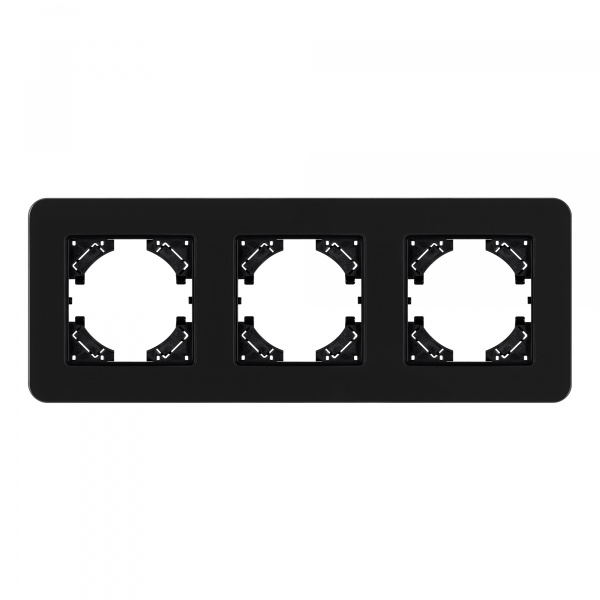 Arlight Рамка стеклянная FRM-OMALI-SFGS-3-BK (-)