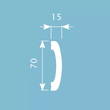Молдинг MX005, 70х15, 2000мм, Экополимер/17