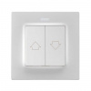 Simon S82 Concept Матовый белый, Клавиша 2-я для жалюзи с блокировкой и пиктограммой "стрелки"