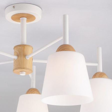 Потолочная люстра с плафонами 70085/5 белый Eurosvet Fresco