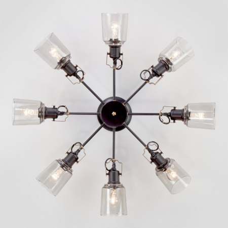 Потолочная люстра в стиле лофт 70111/8 черный Eurosvet Astor