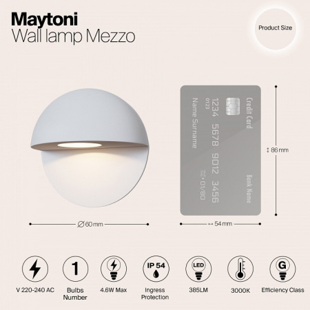 Бра Maytoni Outdoor O033WL-L3W3K Maytoni Mezzo