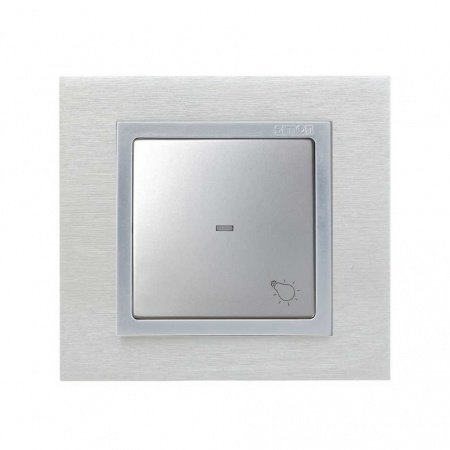 Simon 82 Detail Алюминий Клавиша с пиктограммой "свет"