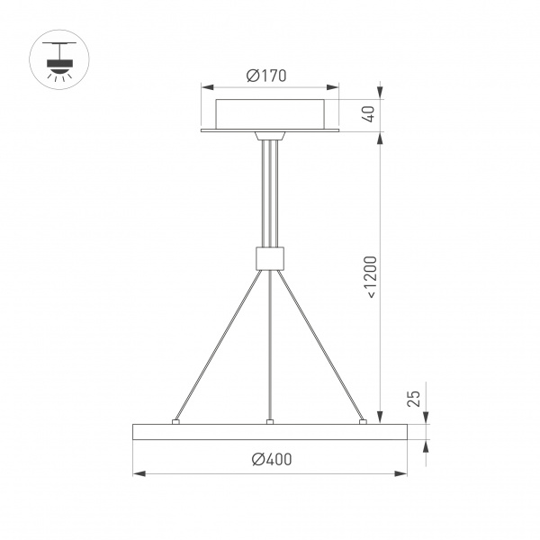 Светильник SP-CONGO-CAN-1-R400-24W Warm3000 (BK, 120 deg, 230V) (Arlight, IP20 Металл, 5 лет)