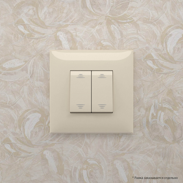 DKC Avanti Ванильная дымка Выключатель двухклавишный