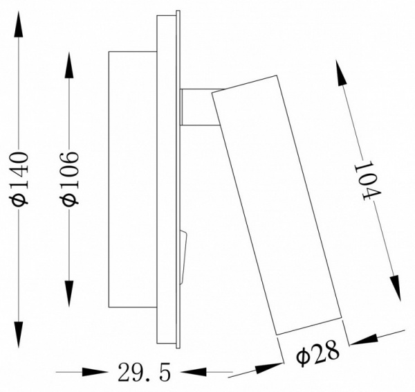Настенный светильник (бра) C176-WL-01-6W-MG Maytoni Ios 176