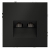Розетка компьютерная встраиваемая VOLTUM S70 двойная RJ45+RJ45 кат.6, (черный матовый)