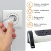 Legrand Revolution Комфорт Бело-черный Удлинитель 5x2К+З с 2xUSB A+C (3А), кабель 1,5м, плоские розетки, УЗИП с индикацией, фиксируемый поворотный бло