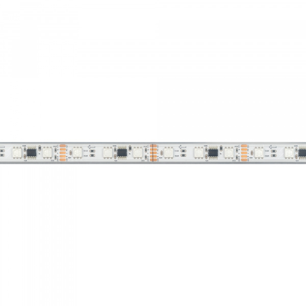 Arlight Лента герметичная DMX-PS-B60-12mm 12V RGB-PX3 (14 W/m, IP67, 5060, 5m) (бегущий огонь)
