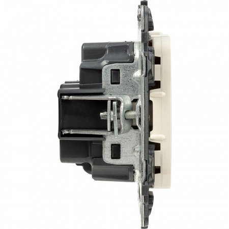 Legrand Valena ALLURE DIY Сл.кость Розетка 1-ая с/з с защитными шторками, безвинт.зажим