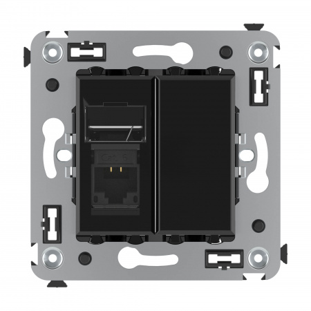 DKC Avanti Черный квадрат Компьютерная розетка RJ-45 один  категория  6
