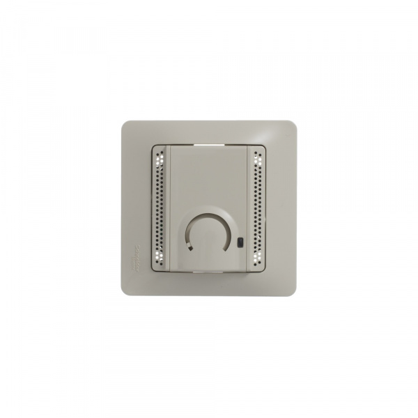 SE Glossa Беж Термостат электронный теплого пола с датчиком, 10A (в сборе с рамкой)
