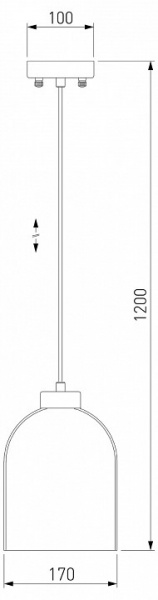 Подвесной светильник с плафоном 50119/1 латунь Eurosvet Tandem