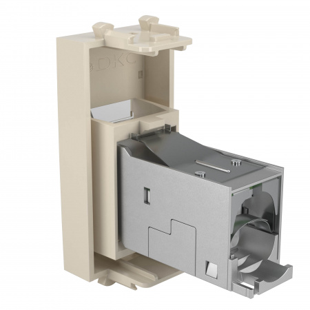 DKC Avanti Ванильная дымка Компьютерная розетка RJ-45  категория 5е экранированная 1 модуль