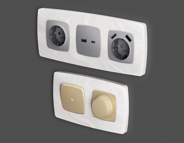 Рамка OMEGA Opera (Белый мрамор) 4-ая OF940104