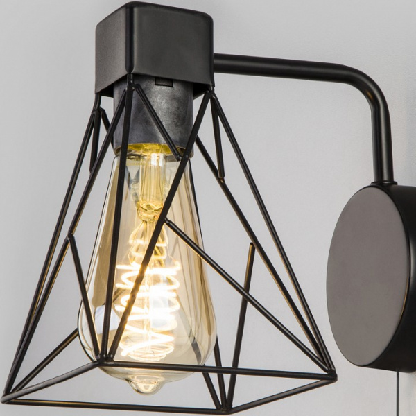 Бра в стиле лофт 70107/1 черный Eurosvet Trappola