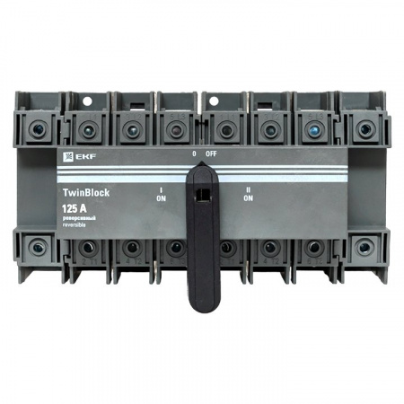 EKF Рубильник 125A 4P реверсивный c рукояткой для прямой установки TwinBlock