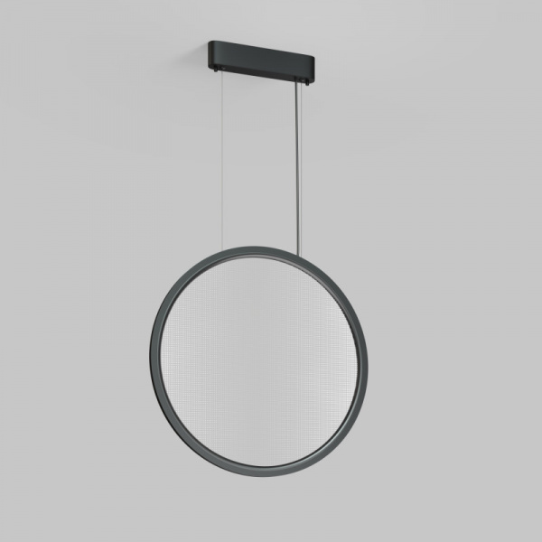 Подвесной светильник вертикальный VEIL, 35 Вт, ?600?2100 мм, LED 2700-6000K, IP20, пульт Д/У (в комплекте), черный, алюминий, акрил