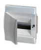 ABB Unibox Бокс встраиваемый белый 8мод. c белой дв. IP40 (с клеммным блоком)