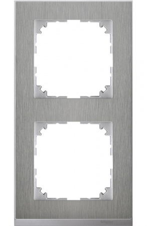SE Merten SM M-Pure Decor Нерж.сталь/Алюминий Рамка 2-ая