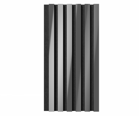 Комплект акуст.панелей, черный войлок, 600х300х19мм, рейки ЭКОПОЛИМЕР, хром/2шт