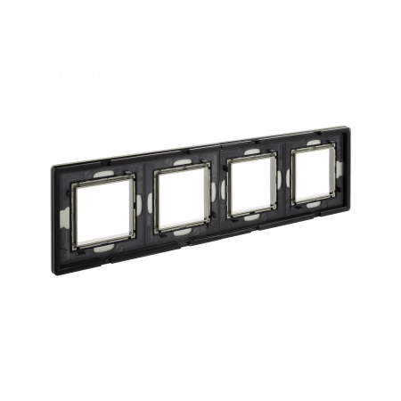 DKC Avanti Серый Алюминий Рамка 8 модулей