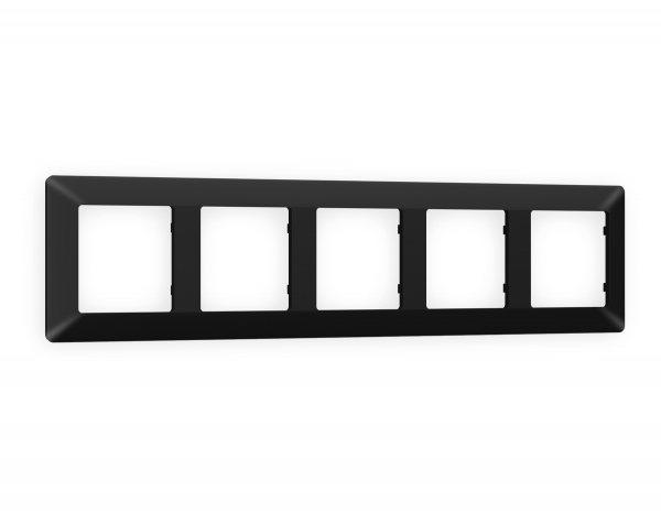 Рамка ALFA Line (Черный матовый) 5-ая AF110705