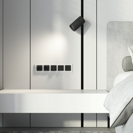 Рамка из стекла на 5 постов Senso белый soft-touch W0053101