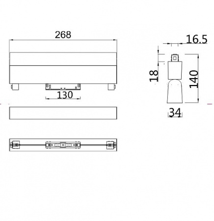 Трековый светильник TR013-2-20W4K-B Maytoni BASIS