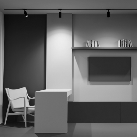 Трековый светильник TR028-3-GU10-B Maytoni Focus