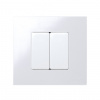 Simon 27 Мех Белый Выключатель проходной узкий, 16А 250В