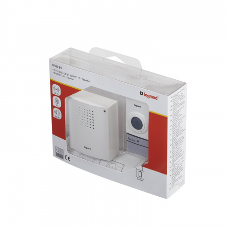 Legrand Звонок беспроводной - комплект "Стандарт" - 32 рингтона - дальность 50 м - цвет белый