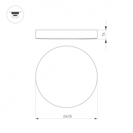 Arlight Светильник SP-FLOWER-R410-32W Warm3000 (WH, 110 deg, 230V) (IP54 Пластик, 3 года)