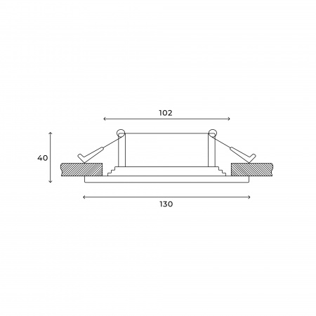 Встраиваемый светильник Hesby Drammen HSBL_0091 IP20,50Вт, GU10, белый