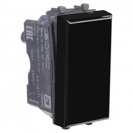 DKC Avanti Черный квадрат Переключатель 16A 1 модуль